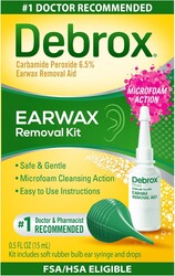 Debrox Ear Wax Removal Kit, Bulb Syringe & 0.5 Fl Oz Ear Wax Removal Drops with Carbamide Peroxide