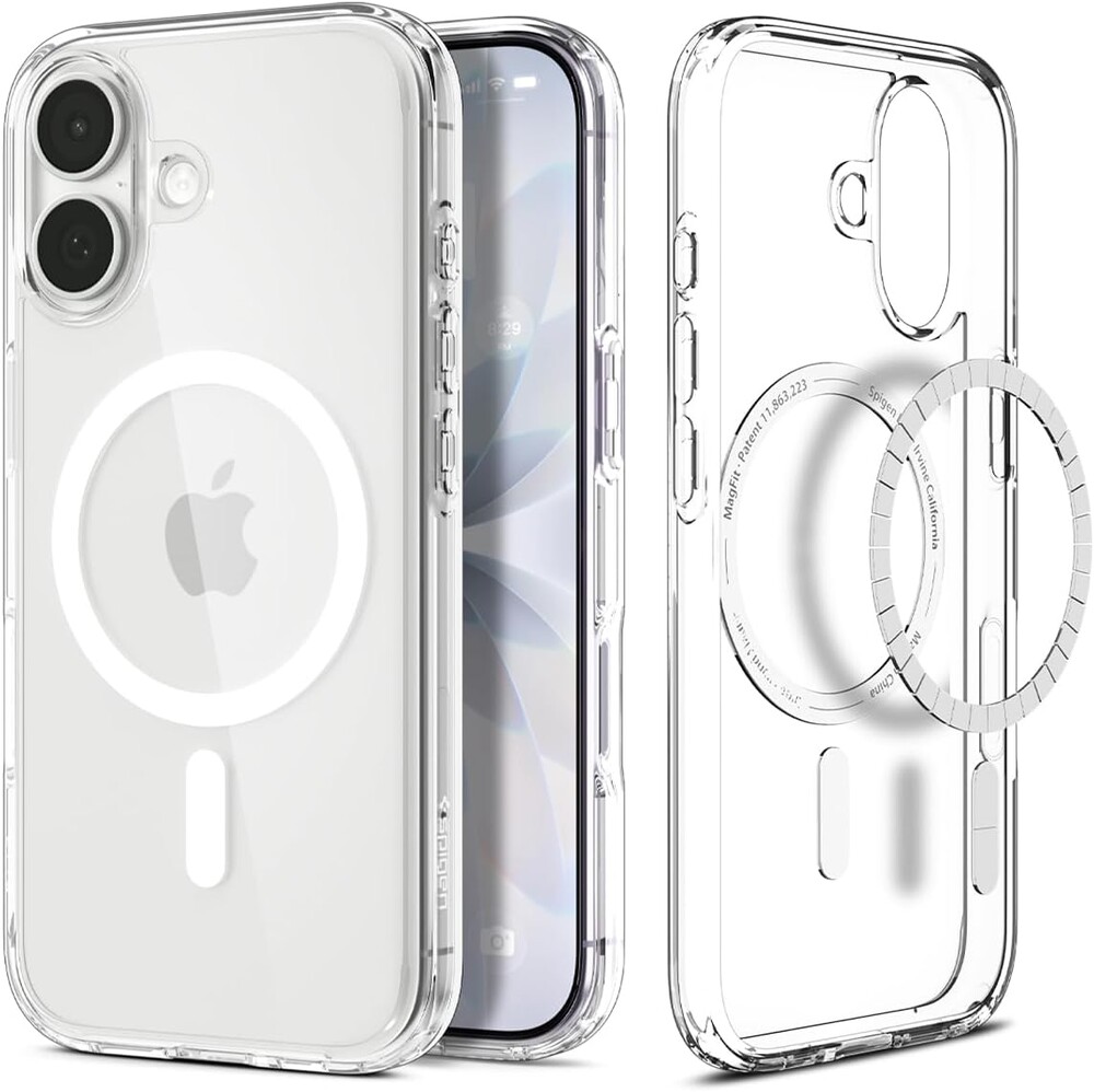 Spigen for iPhone 17 Case, Ultra Hybrid MagFit [TPU Covered Camera Control] [Anti-Yellowing] [Compatible with Magsafe] - Clear