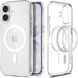 Spigen for iPhone 17 Case, Ultra Hybrid MagFit [TPU Covered Camera Control] [Anti-Yellowing] [Compatible with Magsafe] - Clear