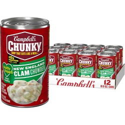 Campbell's Chunky Soup, Healthy Request New England Clam Chowder, 18.8 Ounce Can (Case Of 12)