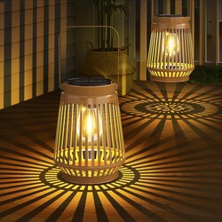 Solar Lanterns Outdoor Waterproof Brighter Up to 12 Hrs Outdoor Hanging Solar Lights, Retro Metal Outside Lanterns Auto On/Off, Solar Powered Lanterns Lighting LED for Garden Patio Yard Decor 2 Pack