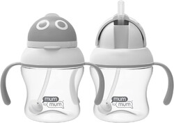 Leak-proof Easy-drinking Space Robot Straw Cups 5oz for 6+ months, 2 Pack, MM202A