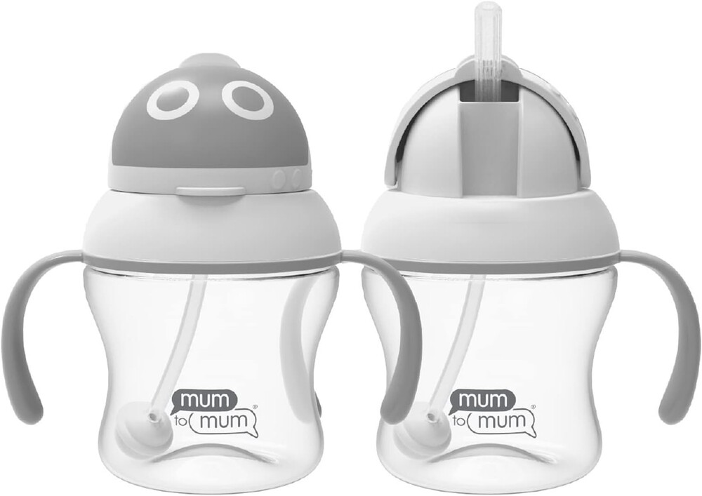 Leak-proof Easy-drinking Space Robot Straw Cups 5oz for 6+ months, 2 Pack, MM202A