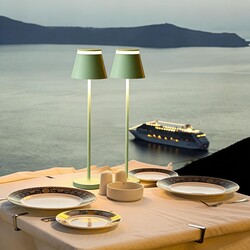 Cordless Table Lamp Set of 2 with Portable USB Rechargeable Dock, LED Wireless Touch Desk Lamps with Remote, 3 Color Stepless Dimmable, for Bedroom Night Lights Dining Outdoor Patio Restaurant