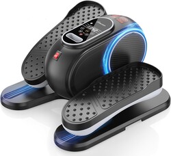 ANCHEER Under Desk Elliptical, 24-in-1 (12 Auto & 12 Manual) Elliptical Machine with Wireless Remote&Dual-Direction, Quiet Compact Leg Exerciser for Home Office