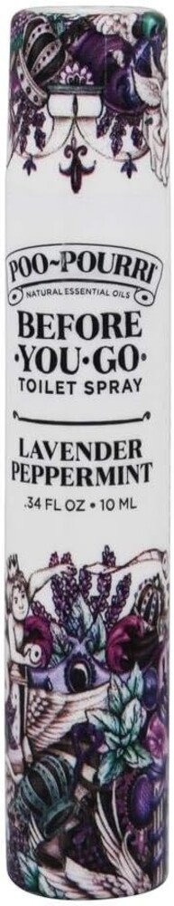 Poo-Pourri Before-You-Go Toilet Spray, Lavender Peppermint, Travel Size 10 mL - Lavender, Peppermint and Citrus