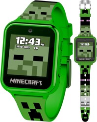 Minecraft Kids Smartwatch - Interactive LED Screen Watch with 10 Custom Watch Faces, Games, Camera, Alarm, Step Tracker & More - Fun Tech Gift for Boys and Girls - Fits Wrists 5.5'' to 8.0"