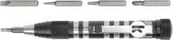 Kershaw TX-Tool (TXTOOL); 4.8 In. Single-Position Multifunction Magnetic Bit Driver; Includes T-6, T-8, T-10, #2 Phillips and Slotted Screwdriver Bit; 1.1 oz., Black