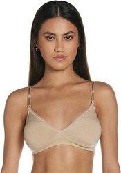 Hanes Women's Wireless T-Shirt Bra, Comfy Support Lightweight Lounge Bra, Convertible Straps