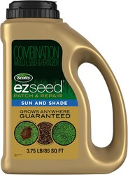 Scotts EZ Seed Patch & Repair for Sun and Shade - Combination Mulch, Sun and Shade Grass Seed & Fertilizer for Bare Spots & Lawn Patch Repair, Covers up to 85 sq. ft., 3.75 lb.
