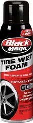 Black Magic 800002220 Tire Wet Foam, 18 oz. - Specially Formulated Thick Tire Spray Foam Clings to Tires to Dissolve and Clean Dirt While Shining and Protecting All In One Step
