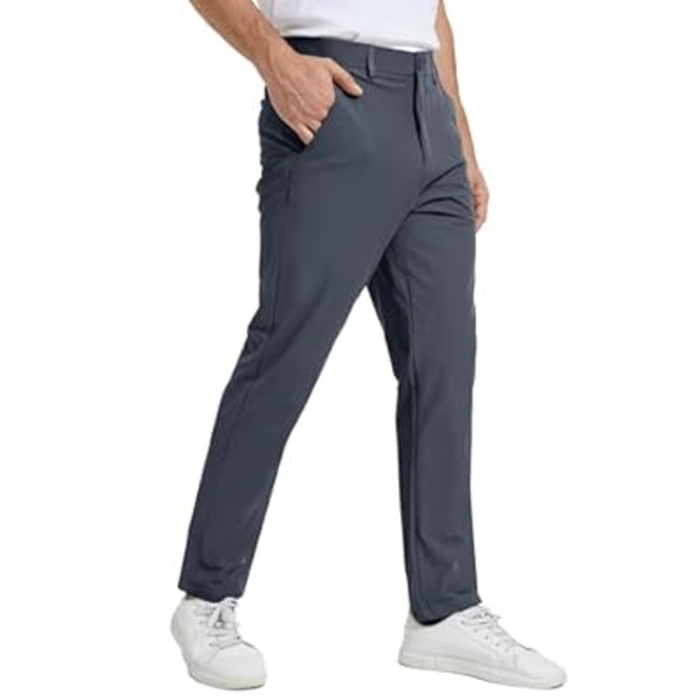 NATUVENIX Golf Pants Men Stretch Work Dress Pants Lightweight 30" Slim Fit Business Casual Pants for Men with Pockets