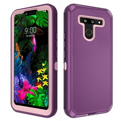 Asuwish Compatible with LG G8 ThinQ Phone Case Hybrid Rugged Shockproof Hard Protective Drop Proof Full Body Heavy Duty Mobile Cell Cover for LGG8 Thin Q G 8 LG8 G8thinq LGG8thinq 8G Women Men Purple