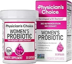 Physician's CHOICE Probiotics for Women - PH Balance, Digestive, UT, & Feminine Health - 50 Billion CFU - 6 Unique Strains for Her - Organic Prebiotics, Cranberry Extract+ - Women Probiotic - 30 CT