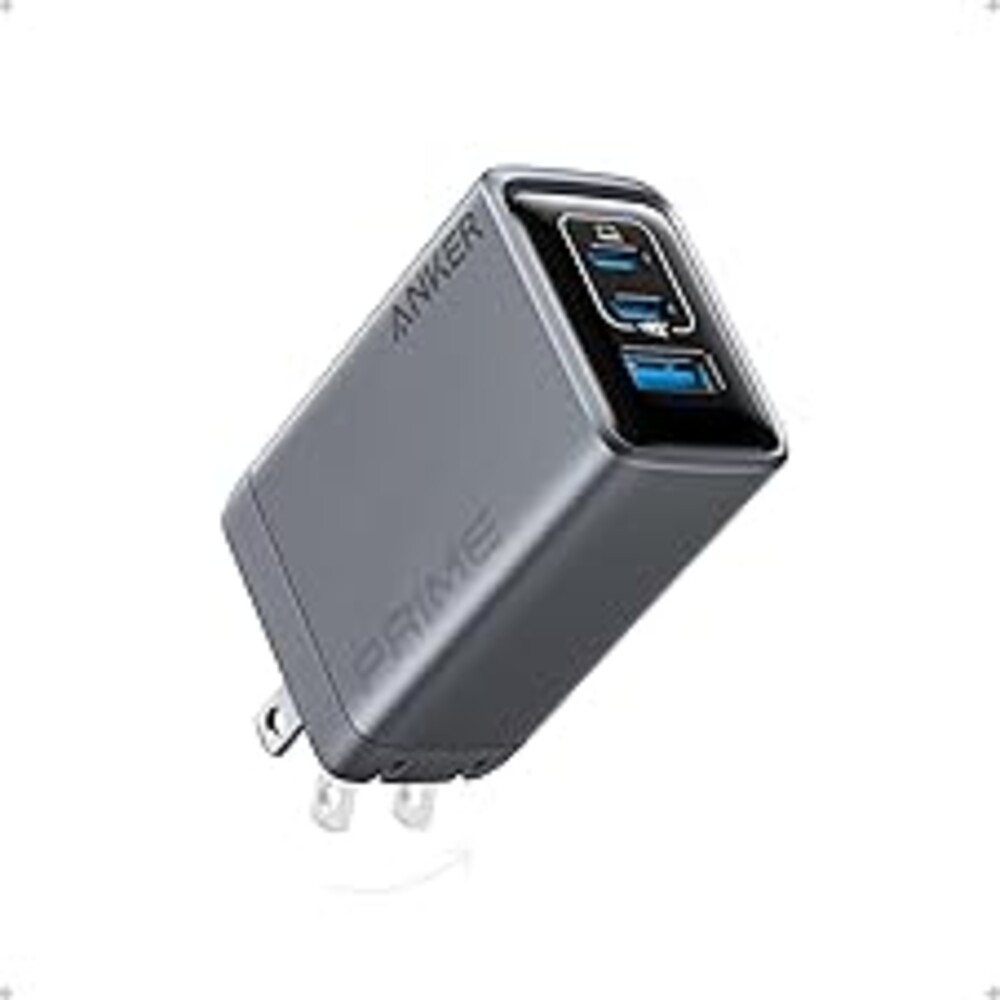 Anker Prime Charger, 100W 3-Port GaN USB C Charger Block, Foldable and Compact for MacBook, iPad, iPhone 17 Series, Galaxy S24/S23, and More