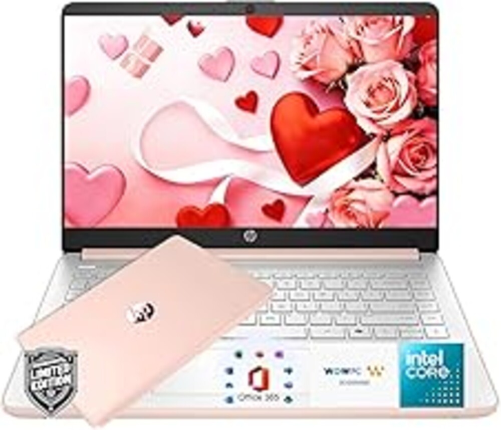 HP Latest Ultrabook Laptop with Copilot AI - 1.2TB Storage - 8GB RAM - Intel Core | Microsoft Office 365 Included, 192GB SSD + 1TB Cloud Storage, Webcam, Windows 11 no Mouse | Essential Laptop