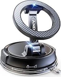 ANDERY Car Phone Holder for Magsafe [78+LBS Strongest Suction & 2400gf Magnetic] 360° Adjustable Car Phone Mount, Phone Holders for Your Car for iPhone 17 Pro Max 16 15 14 13 12 Plus Air, Carbon Fiber