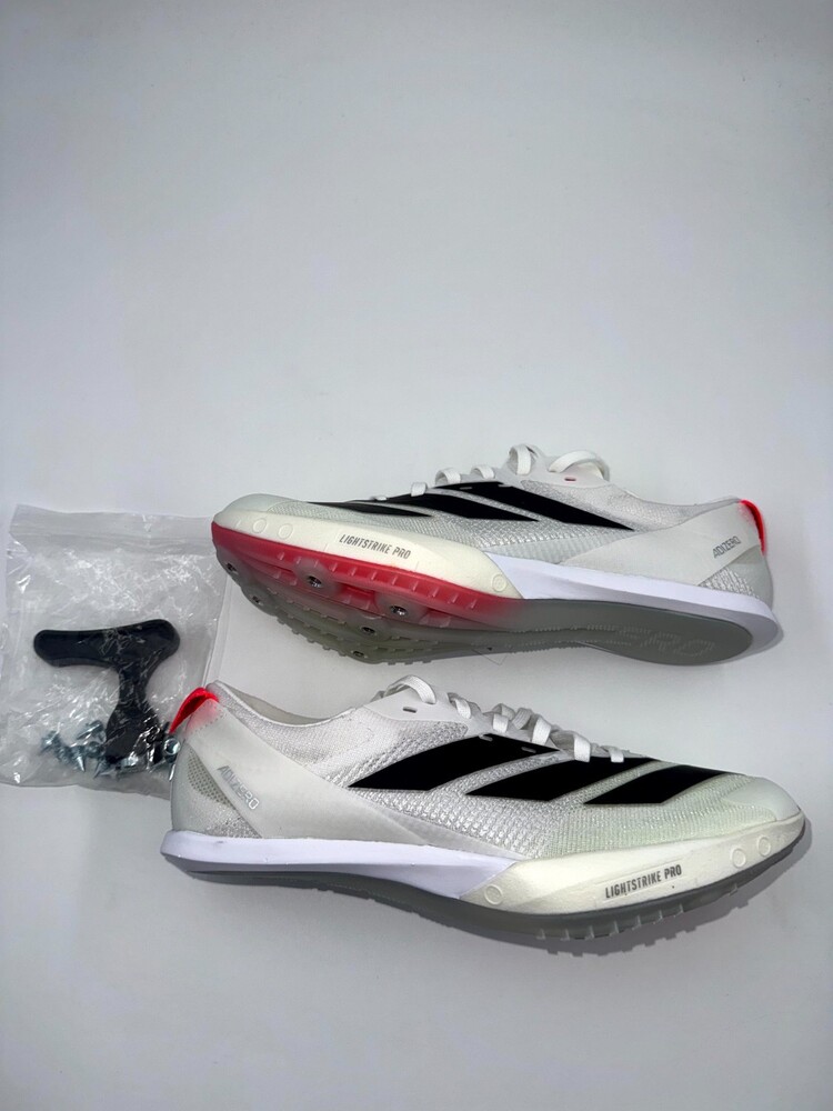Adidas Adizero Finesse Mens Sneakers US 4.5 White Spikes Running Shoes IH5793