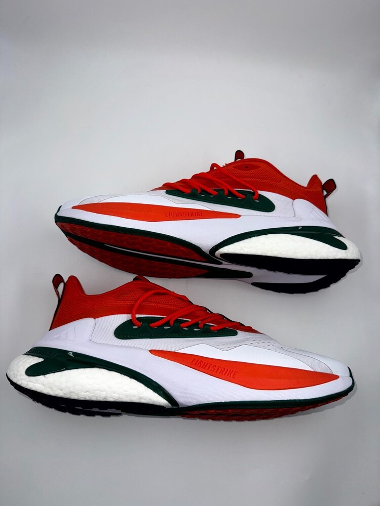 Adidas AlphaBoost V2 Mens Sneaker 12 Orange NCAA Pack Miami Running Shoes IH6337