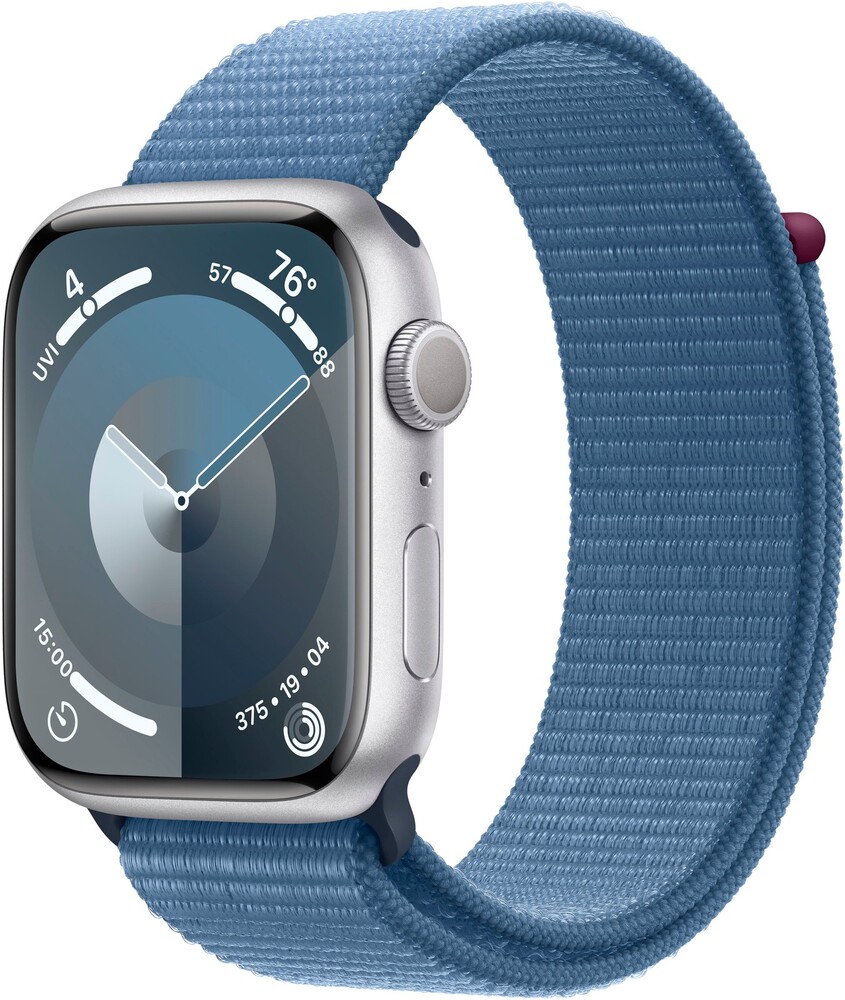 Apple Watch Gen 9 Series 9 45mm Silver Aluminum - Winter Blue Sport Loop