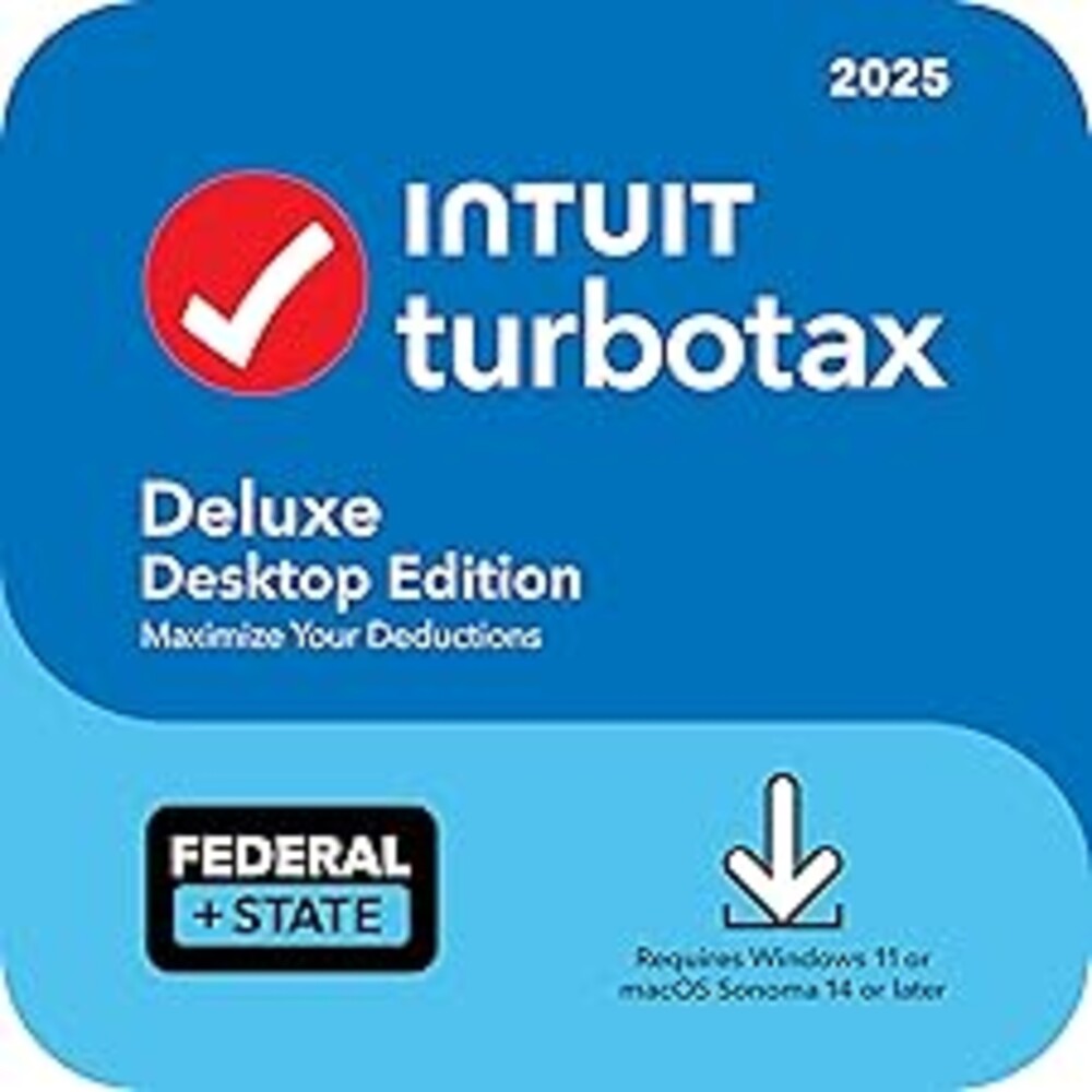 TurboTax Deluxe Desktop Edition 2025, Federal & State Tax Return [Win11/Mac14 Download]