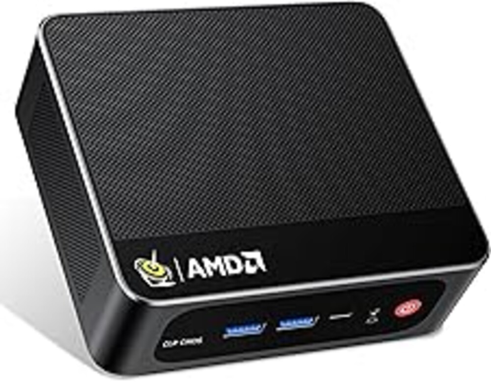 Beelink Mini PC, AMD Ryzen 5500U (6C/12T, Up to 4.0GHz), 16GB DDR4 500GB M.2 NVME SSD, Mini Computer Support 2.5G LAN/Triple Display/USB3.2/WiFi6/BT5.2 Home/Office Micro Desktop Computer