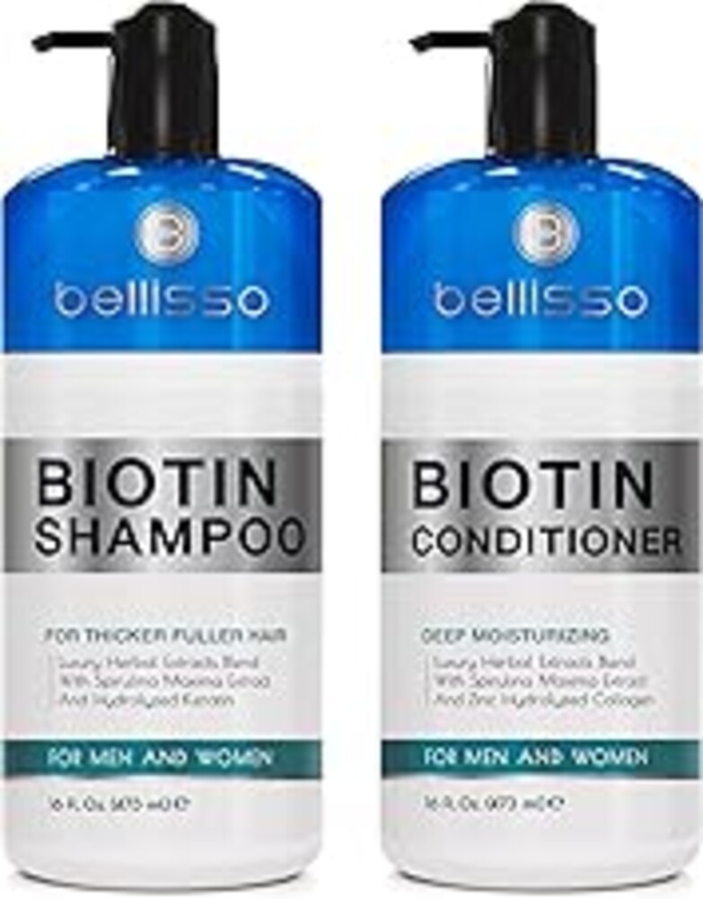 Biotin Shampoo and Conditioner Set - Sulfate and Paraben Free Treatment for Men and Women - Hair Thickening Volumizing Products to Help Boost Thinning Hair with Added Keratin