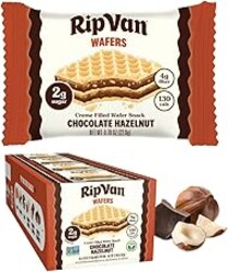 Rip Van Chocolate Hazelnut Wafer Cookies, Keto, Non-GMO, Healthy Snacks, Low Carb & Low Sugar (2g), Low Calorie, Vegan, 16 Count