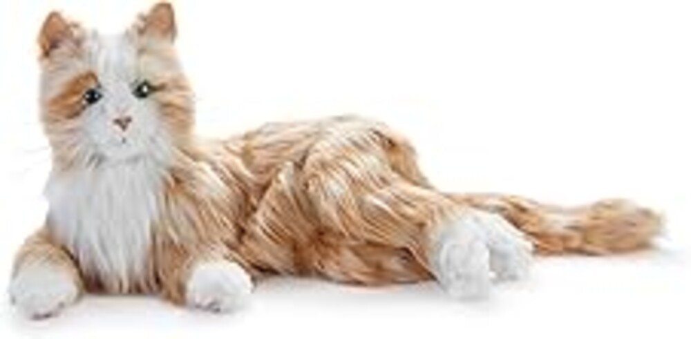 JOY FOR ALL Companion Pet for Seniors - Lifelike Animatronic Cat - Realistic Soft-Touch Fur & Purring - Therapy Stuffed Animal - Toy for Alzheimer's & Dementia - Orange Tabby