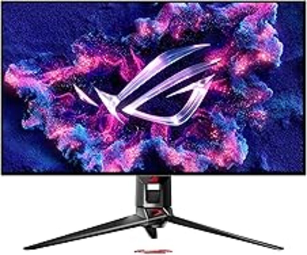 ASUS ROG Swift 32” 4K OLED Gaming Monitor (PG32UCDP) - WOLED, Dual Mode (4K 240Hz, FHD 480Hz), 0.03ms, G-SYNC Compatible, Custom Heatsink, AI Gaming, 99% DCI-P3,True 10-bit, USB-C 90W, 3yr Warranty