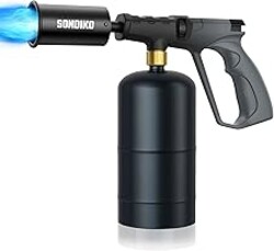 Sondiko Powerful Propane Torch Gun, Cooking Torch for Sous Vide, Charcoal Starter and Steak Searing, Best for Outdoor BBQ Party and Camping, Gray & Black, Gas Welding Kits(Tank Not Included)