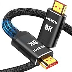 Snowkids Long HDMI Cable 25 ft, 8K 48Gbps Ultra High-Speed HDMI 2.1 Cables Cord, 10K 8K@60Hz, 4K@120Hz Compatible for TV/Laptop/Monitor/PS-5/X-box/Projector/Entertainment, Sound System & More