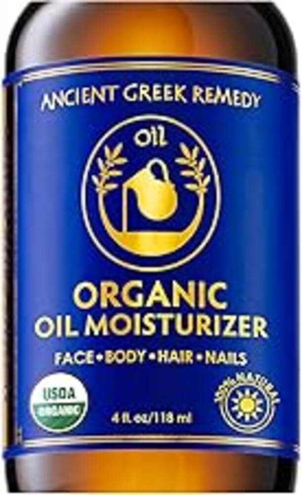 Ancient Greek Remedy Body Oil - Organic After Shower Face Oil & Body Moisturizer for Dry Skin - Almond, Jojoba, Olive, Lavender, Vitamin E Oils - Natural Clean Facial Skincare for Women & Men 4 oz