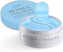 Enaskin Naturals Under Eye Patches for Dark Circles: 30 Pairs Retinol Collagen Eye Gels Mask - Reduce Wrinkles Puffy & Bags - Skin Treatment Pads - Anti Aging Moisturizer For Women (Blue)
