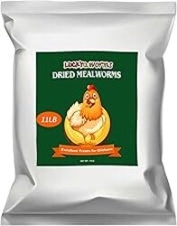 LuckyQworms Bulk Mealworms 11Lbs, High-Protein Dried Mealworms, 100% Non-GMO Mealworm Treats for Birds, Chickens, Turtles, Fish, Hamsters and Hedgehogs All Natural Animal Feed