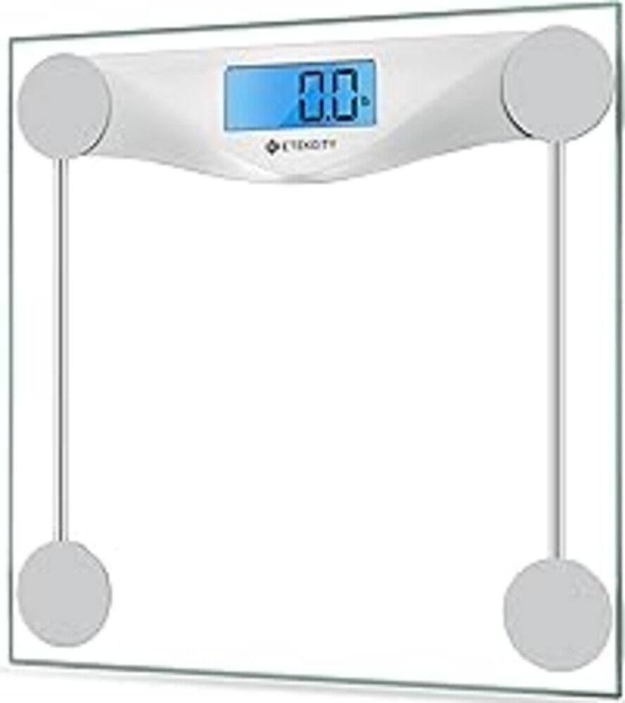 Etekcity Digital Body Weight Bathroom Scale, Large Blue LCD Backlight Display, High Precision Measurements,6mm Tempered Glass, 400 Pounds
