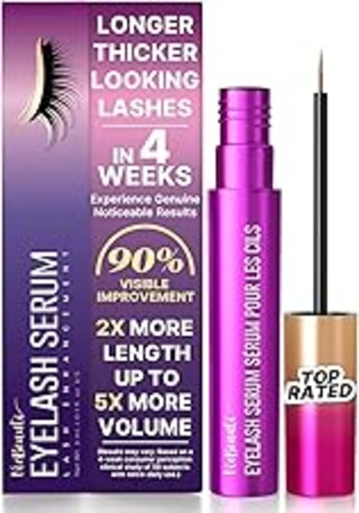 VieBeauti Lash Serum for Eyelash Growth: Eyelash Growth Serum with Advanced Formula to Boost Longer Fuller and Thicker Looking Lashes - Vegan & Cruelty-Free for Sensitive Eyes 3mL