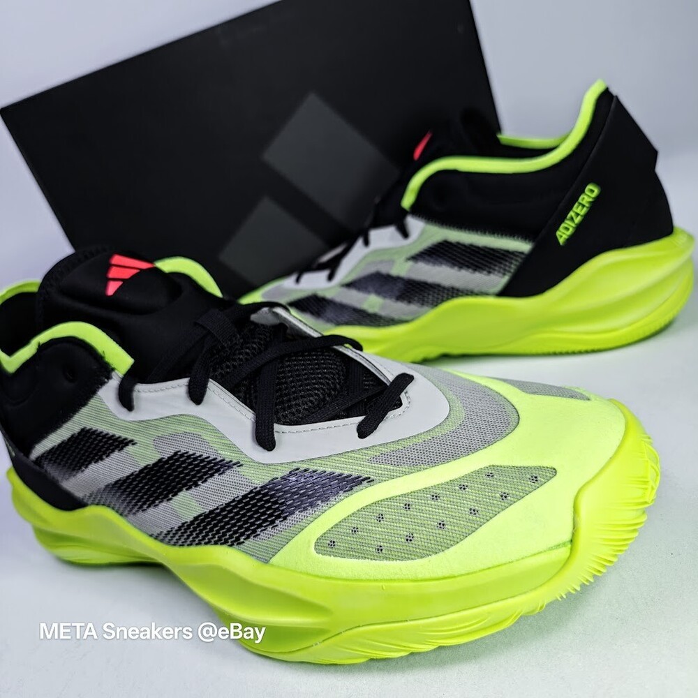 Adidas US 13 Men's Black White Green Basketball  Adizero Select 2.0   IE7866 New