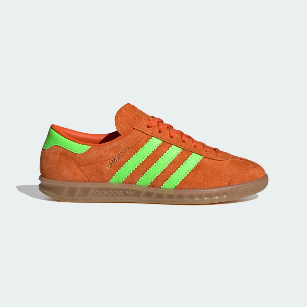 adidas Hamburg Womens Size 7.5 Shoes Orange Light Green Sneakers IH5460 NEW