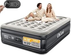 OhGeni Queen Air Mattress with Built in Pump, Ideal Alternative to a Bed, Inflatable Blow Up Mattress 18 Raised Comfort, Upgraded Surface Portable Bed for Home, Camping, Colchone Inflable, 650 lbs