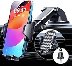VANMASS Car Dashboard Phone Holder Universal Powerful Suction Cup Mount, Dash Windshield Air Vent Truck Stand Compatible with All Phones Black
