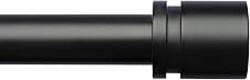 Byondeth Curtain Rods for Windows 16 to 144 Inches Adjustable Length 1 Inch Diameter Window Curtain Rod with Aluminium Finials, Black