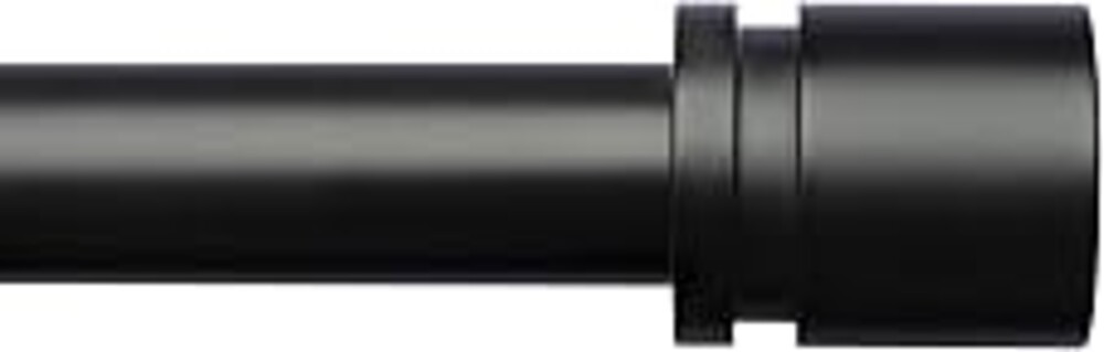 Byondeth Curtain Rods for Windows 16 to 144 Inches Adjustable Length 1 Inch Diameter Window Curtain Rod with Aluminium Finials, Black