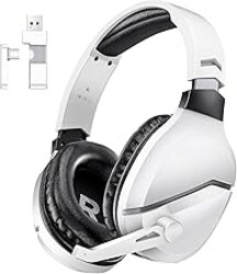 WolfLawS Wireless Gaming Headset with Noise Canceling Microphone for PS5, PC, PS4, 2.4G/Bluetooth Gaming Headphones with USB and Type-c Connector, Wired Mode for Controller Gamecube