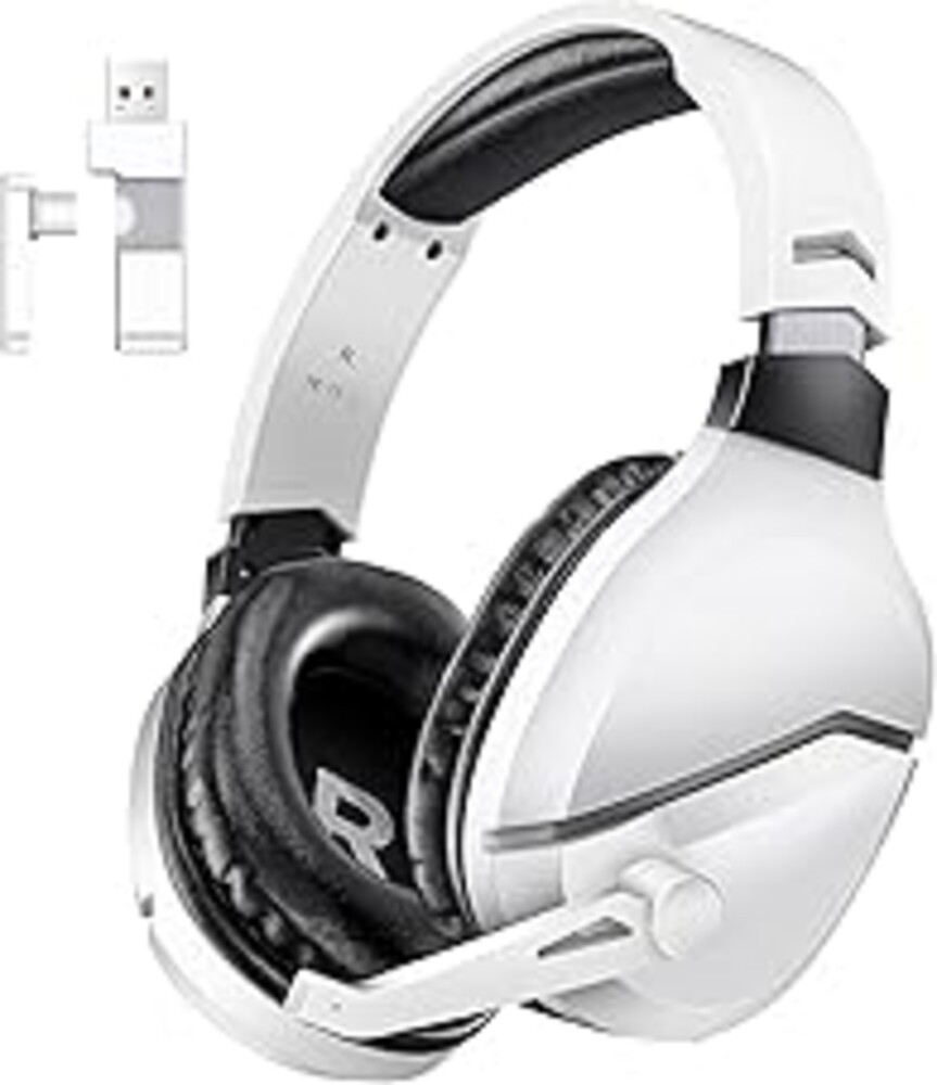 WolfLawS Wireless Gaming Headset with Noise Canceling Microphone for PS5, PC, PS4, 2.4G/Bluetooth Gaming Headphones with USB and Type-c Connector, Wired Mode for Controller Gamecube