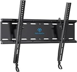 PERLESMITH Tilting TV Wall Mount Bracket Low Profile for Most 23-60 inch LED LCD OLED, Plasma Flat Screen TVs with VESA 400x400mm Weight up to 115lbs, Fits 16" Wood Stud