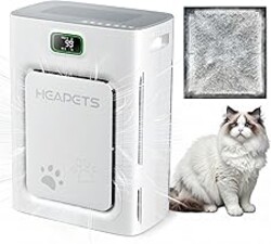 Pet Air Purifier for Home Large Room 2500 sq ft, H13 HEPA Washable Double-Sided Filter,Air Cleaner for Pet Hair Dander Odor Allergies Pollutant Smoke Dust,PM2.5 Air Quality Monitor,Auto Mode,P358 Grey
