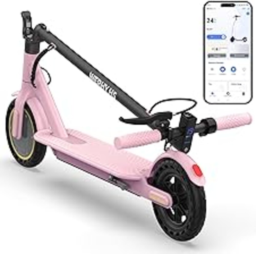 WERHY Electric Scooter with 8.5"/10" Solid Tire, 350W/500W Powerful Motor & 19/22 MPH Top Speed, 16/25 Miles Long Range, Folding E Scooter with Dual Braking for Teens and Adults