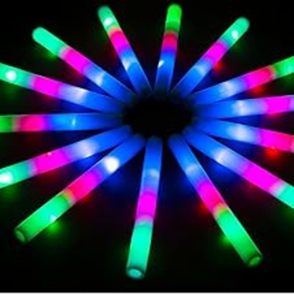 SHQDD 105PCS LED Foam Glow Sticks, Foam Light up Sticks Bulk Party Pack with 3 Modes Colorful Flashing, Glow in The Dark Party Supplies for Parties, Wedding, July 4th, Birthday,Raves,Concert,New Year