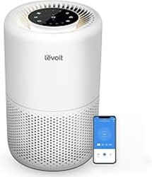 LEVOIT Air Purifier for Home Bedroom Dorm Room, Smart & Voice Control, AHAM VERIFIED, 3-in-1 Filter With HEPA Sleep Mode, for Pollen, Pollutants, Smoke, Dander, Dust, Core 200S-P, White